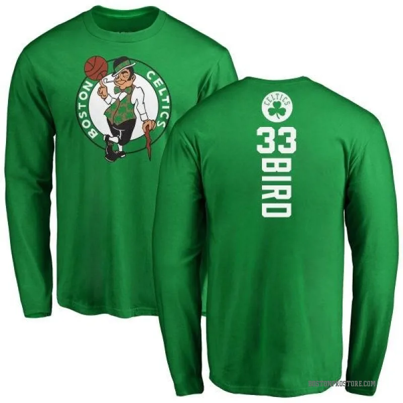 Larry Bird Men's Green Boston Celtics Kelly Backer Long Sleeve T-Shirt -  Celtics Store